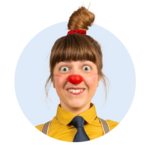 Profilbild der ROTE NASEN-Clownin Toni.