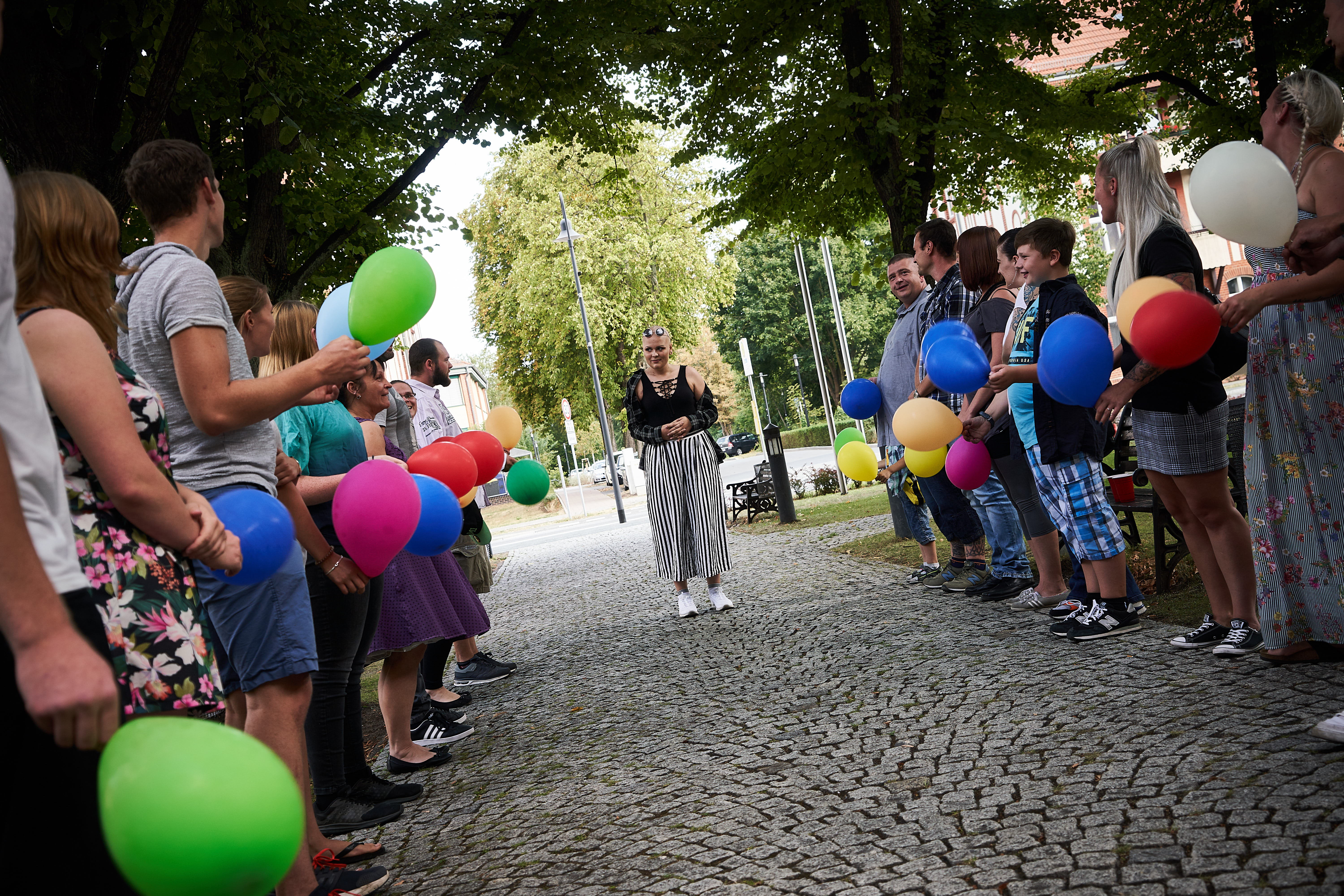 Ein Geburtstagsspalier für Michelle.